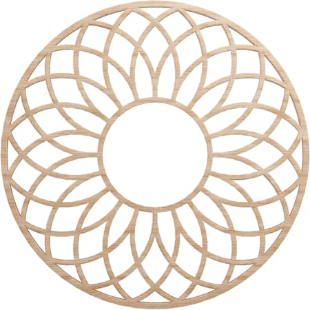 Ekena Millwork Cannes Wood Fretwork Pierced Ceiling Medallion, Alder, 22"OD x 7 1/2"ID x 1/4"T CMWP22X22X0250CNAL